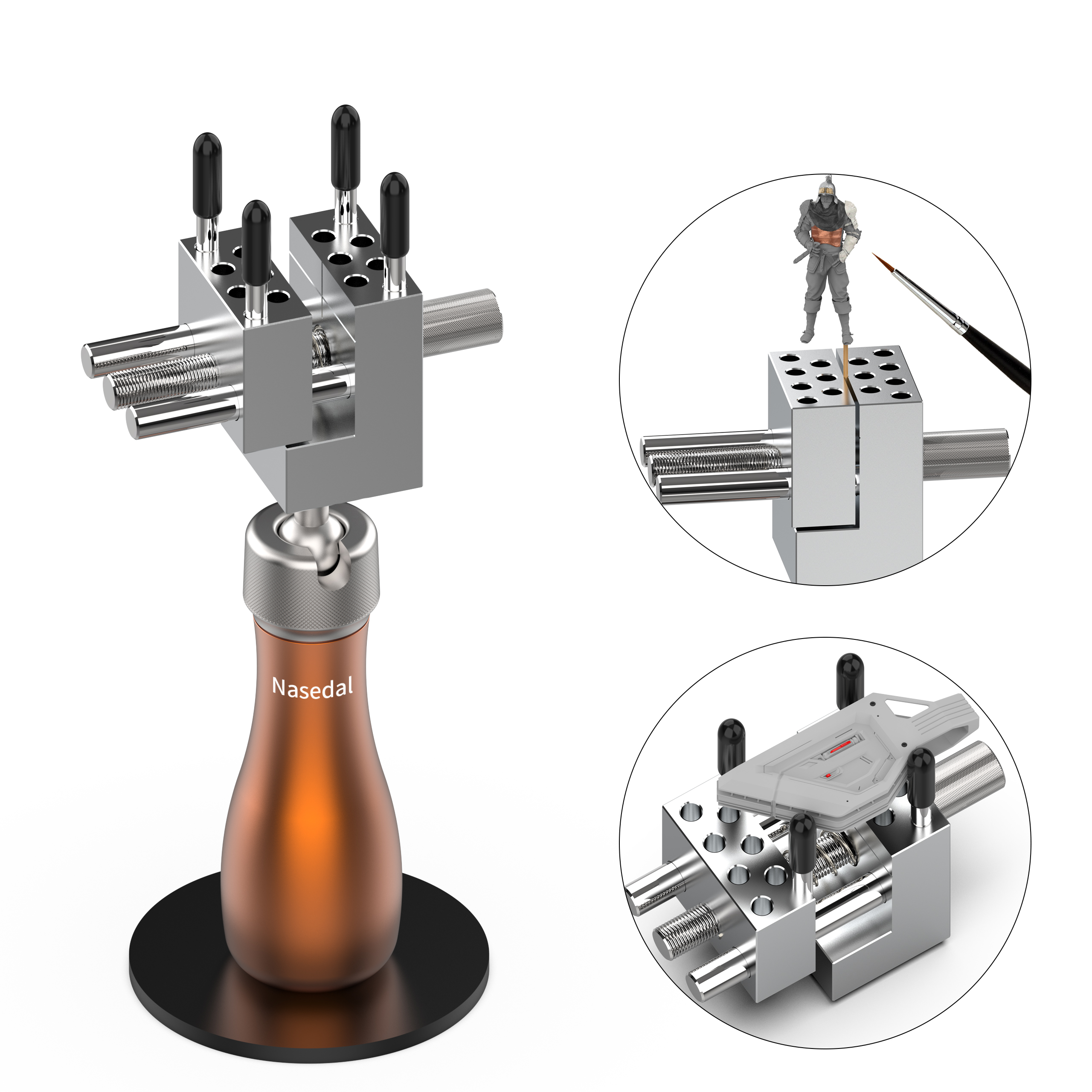 Model Kit Paint Set - Nasedal Handheld Mini Vise Portable Workstation