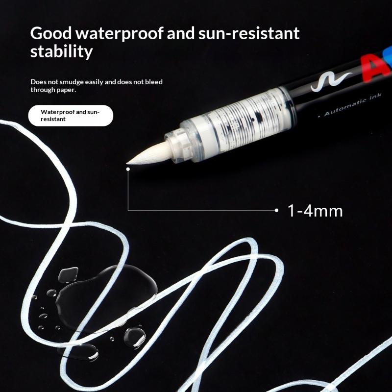 Model Kit Markers - 8pcs Black And White Acrylic Paint