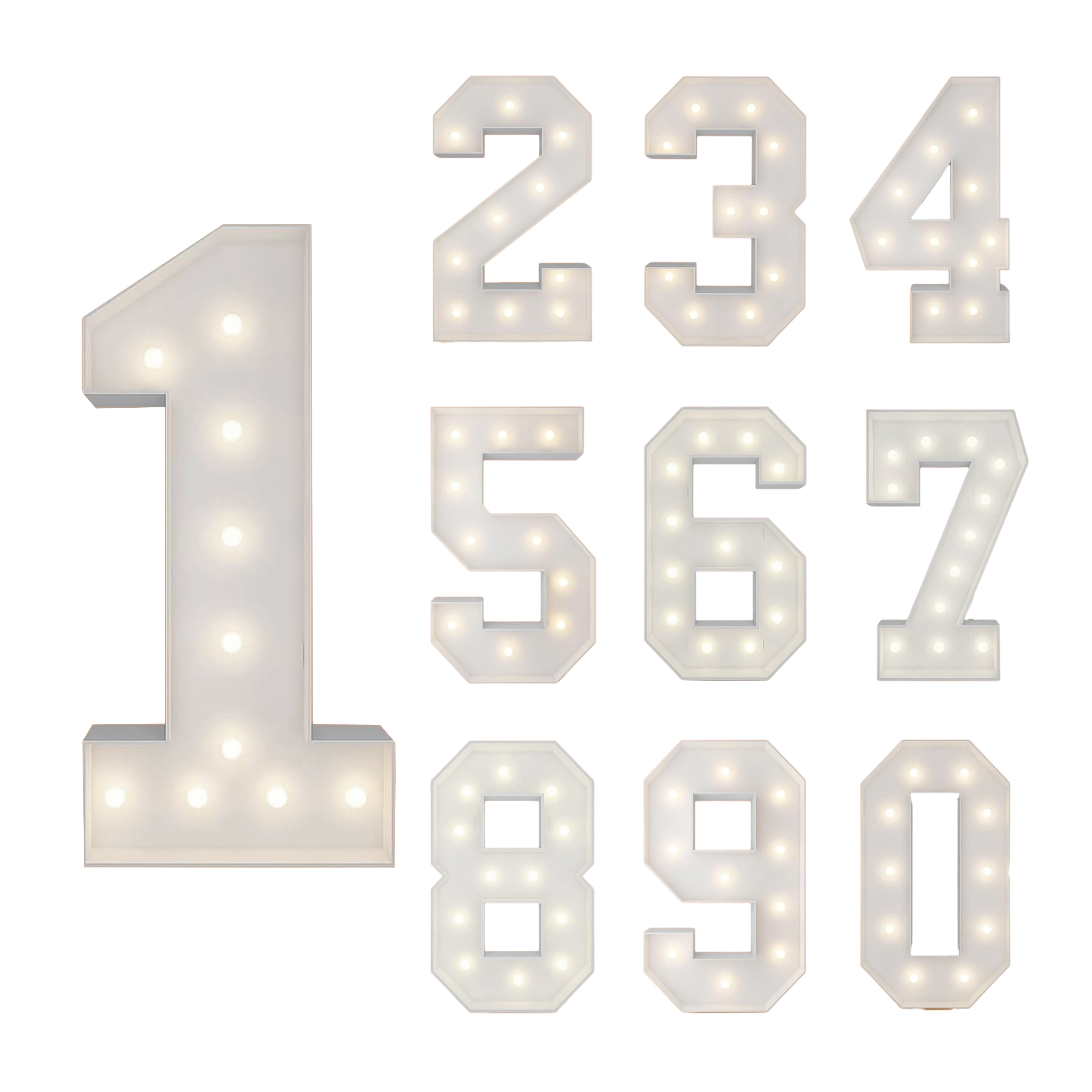 Model Kit Third Party - 3ft/4ft Marquee Numbers 0-9 With Decorative