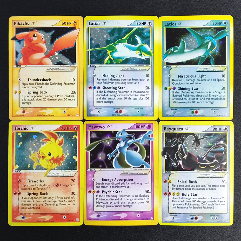 Model Kit Rayquaza - Diy Pokemon Card Gold Star Pikachu