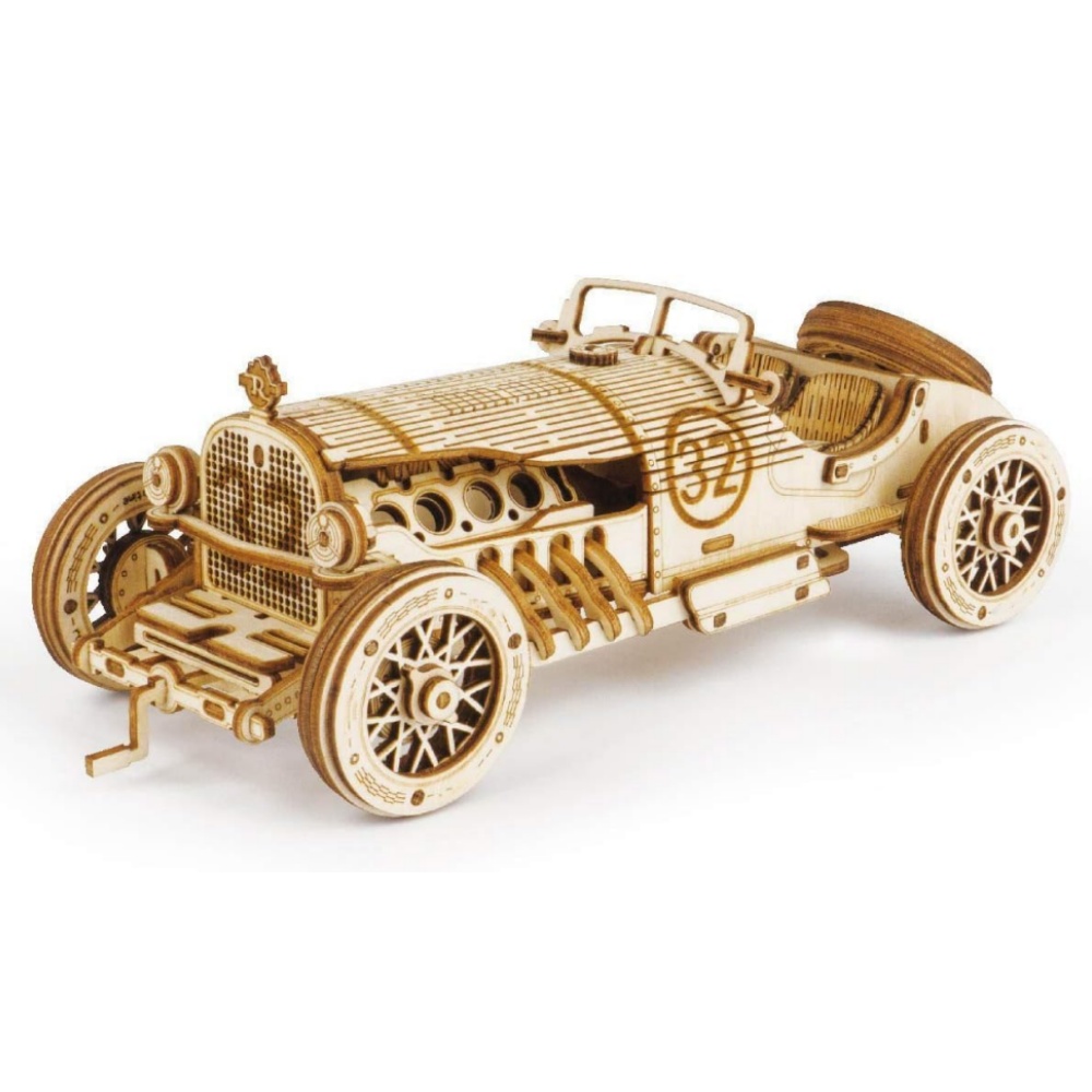 Model Kit Locomotive - Robotime Rokr Classic Car 3D Wooden
