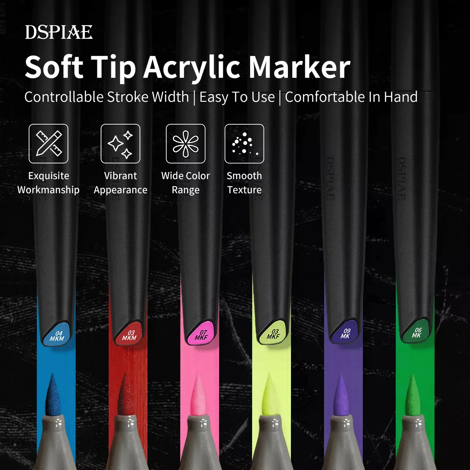 Model Kit Paint Set - DSPIAE Colors Brush Pen Environment-friendly Water-based