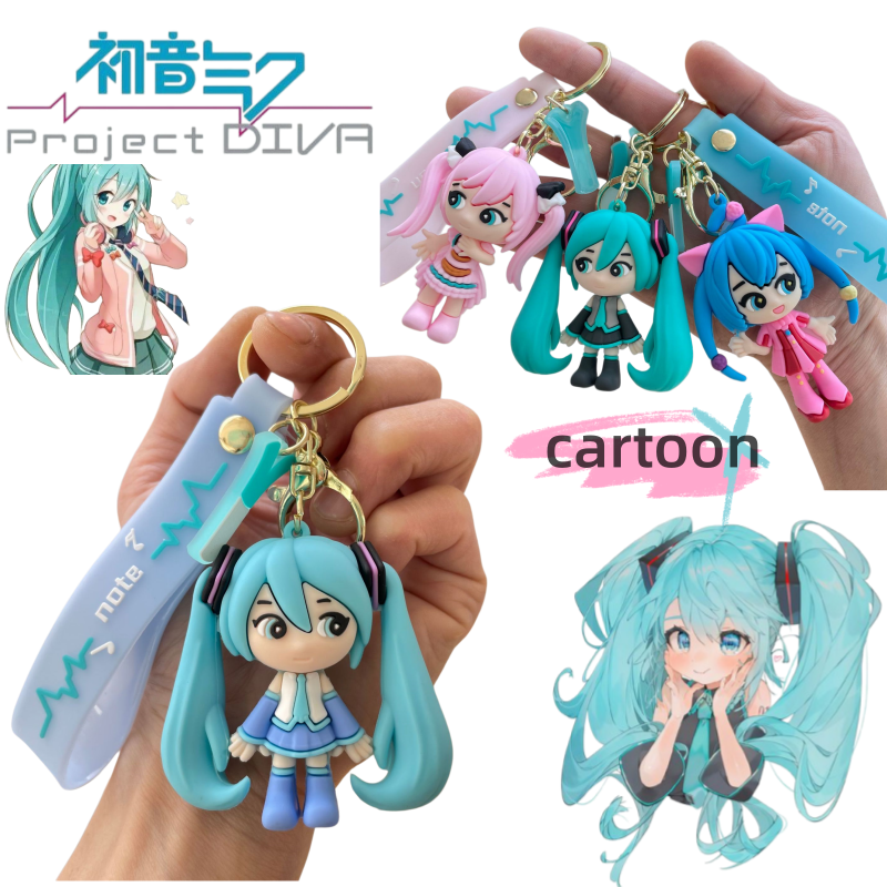 Model Kit Cars - Hatsune Miku Keychain New Creative Cartoon