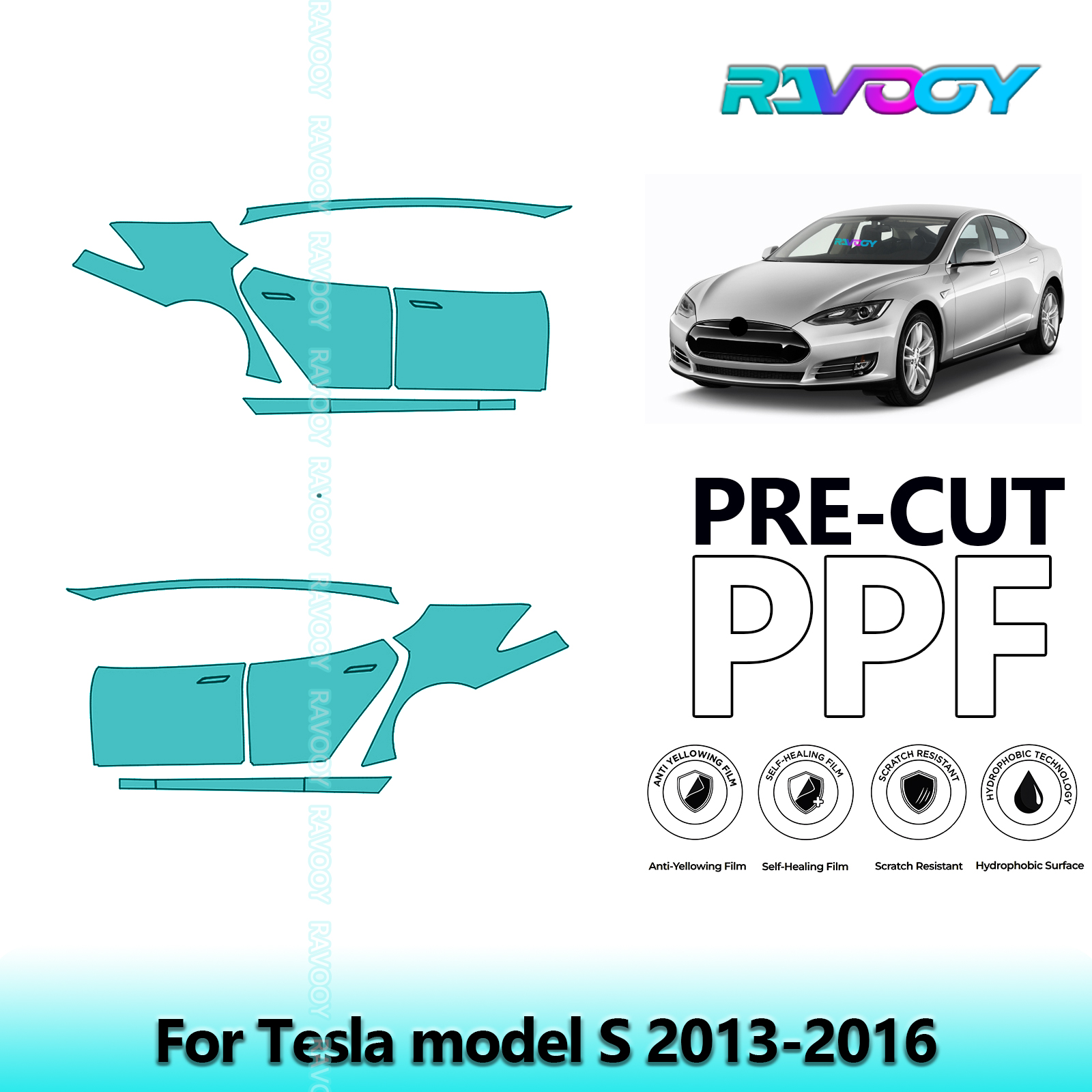Model Kit Paint Set - For Tesla model S 2013-2016 8.5mil