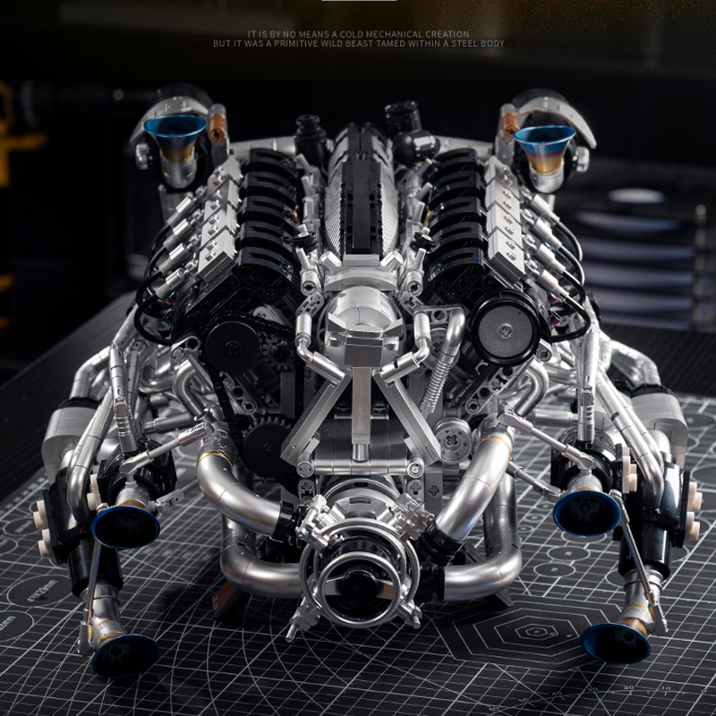 Model Kit V8 Engine - Electric Batmobile V8 Engine Building block