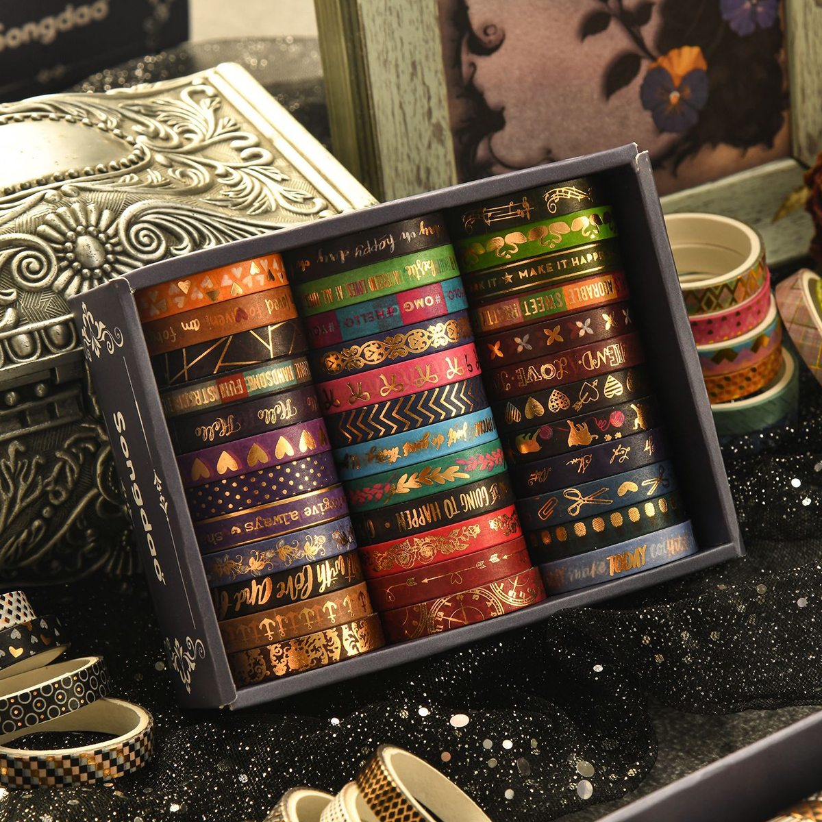Masking Tape Thin - 36rolls Slim golden foiled Washi Tapes