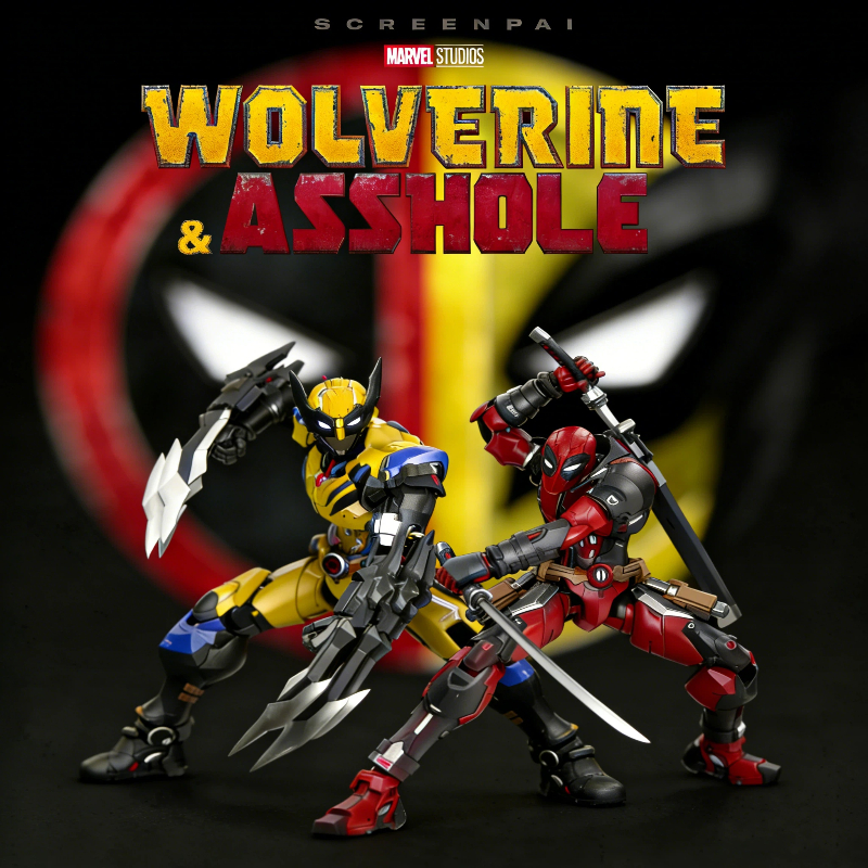 Model Kit Wolverine - Marvel 1/9 Deadpool Wolverine Plastic Model