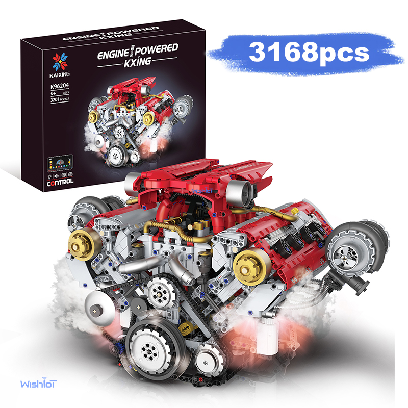 Motorized V8 Engine 3201Pcs Bu - Model Kit V8 Engine のレビューと価格
