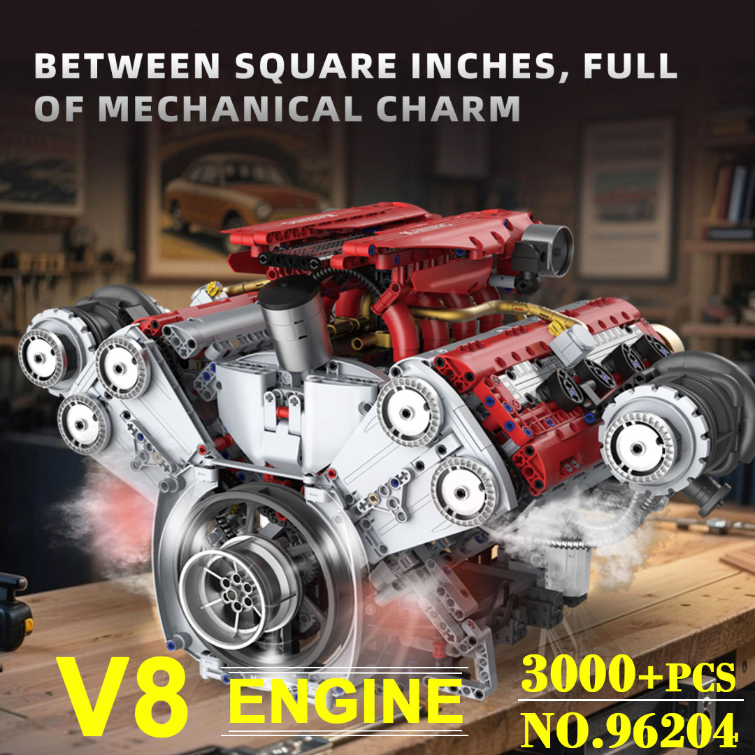Motorized V8 Engine 3201Pcs Bu - Model Kit V8 Engine のレビューと価格