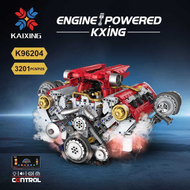Motorized V8 Engine 3201Pcs Bu - Model Kit V8 Engine のレビューと価格