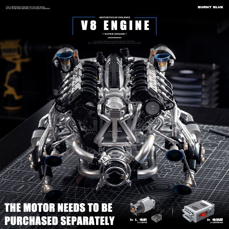MOC Supercar V8 Engine Buildin - Model Kit V8 Engine のレビューと価格