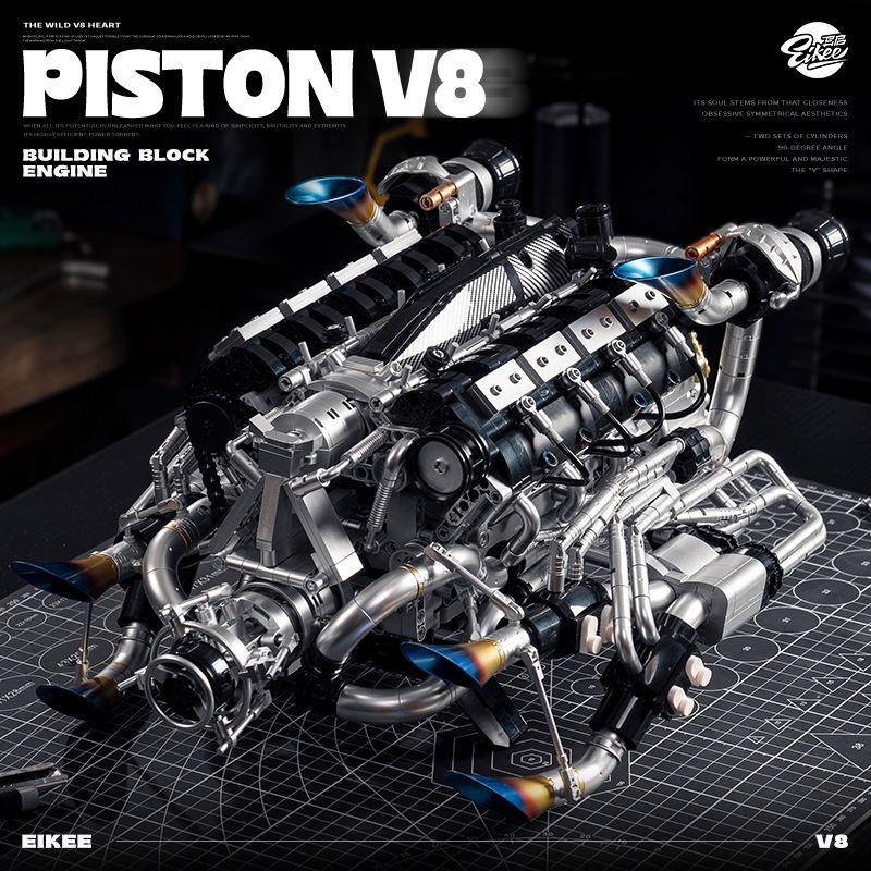 MOC Supercar V8 Engine Buildin - Model Kit V8 Engine のレビューと価格