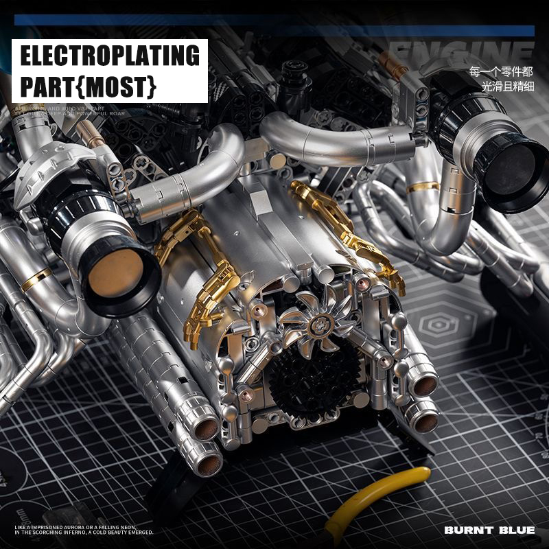 MOC Supercar V8 Engine Buildin - Model Kit V8 Engine のレビューと価格