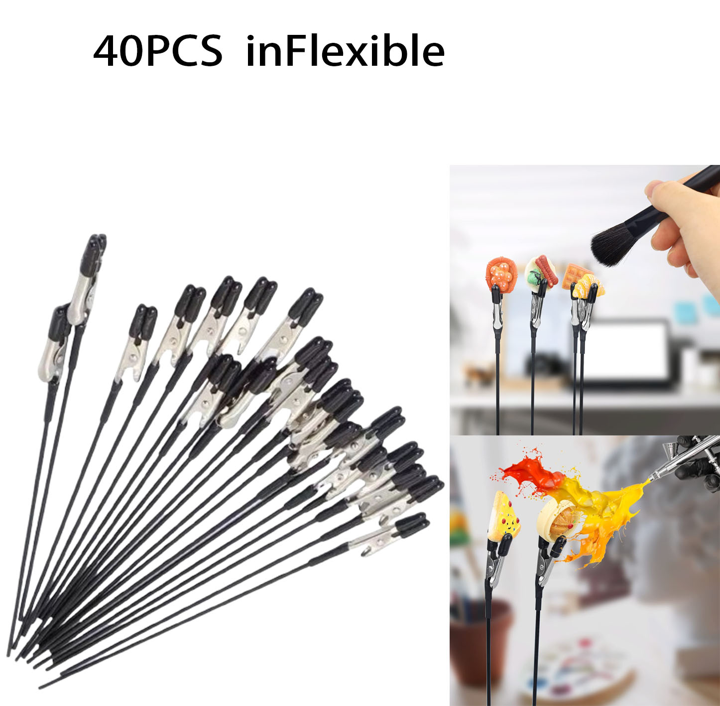 40PCS Alligator Clip Sticks fo - Model Kit Paint Set のレビューと価格