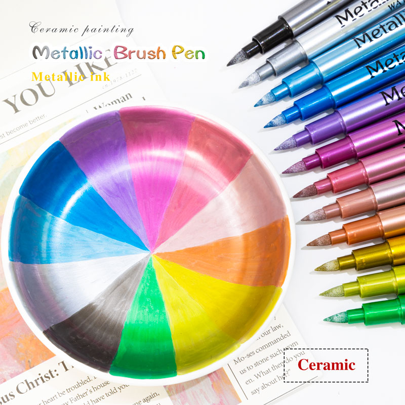 12 Colors Brush Metallic Paint - Model Kit Markers のレビューと価格