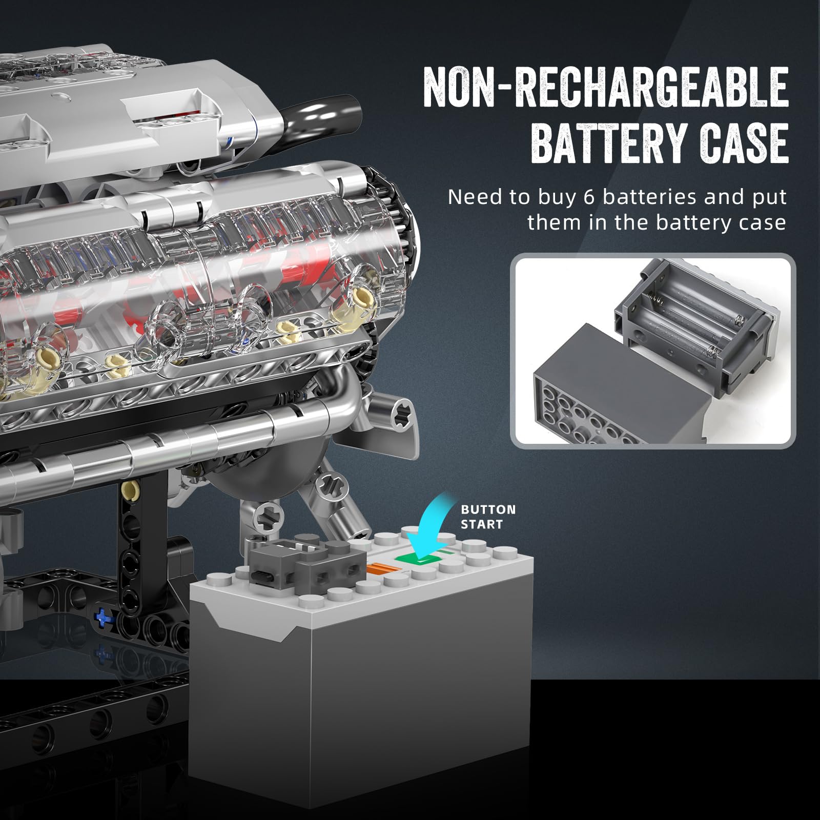 Mould King 10088 V8 Engine Bui - Model Kit V8 Engine のレビューと価格