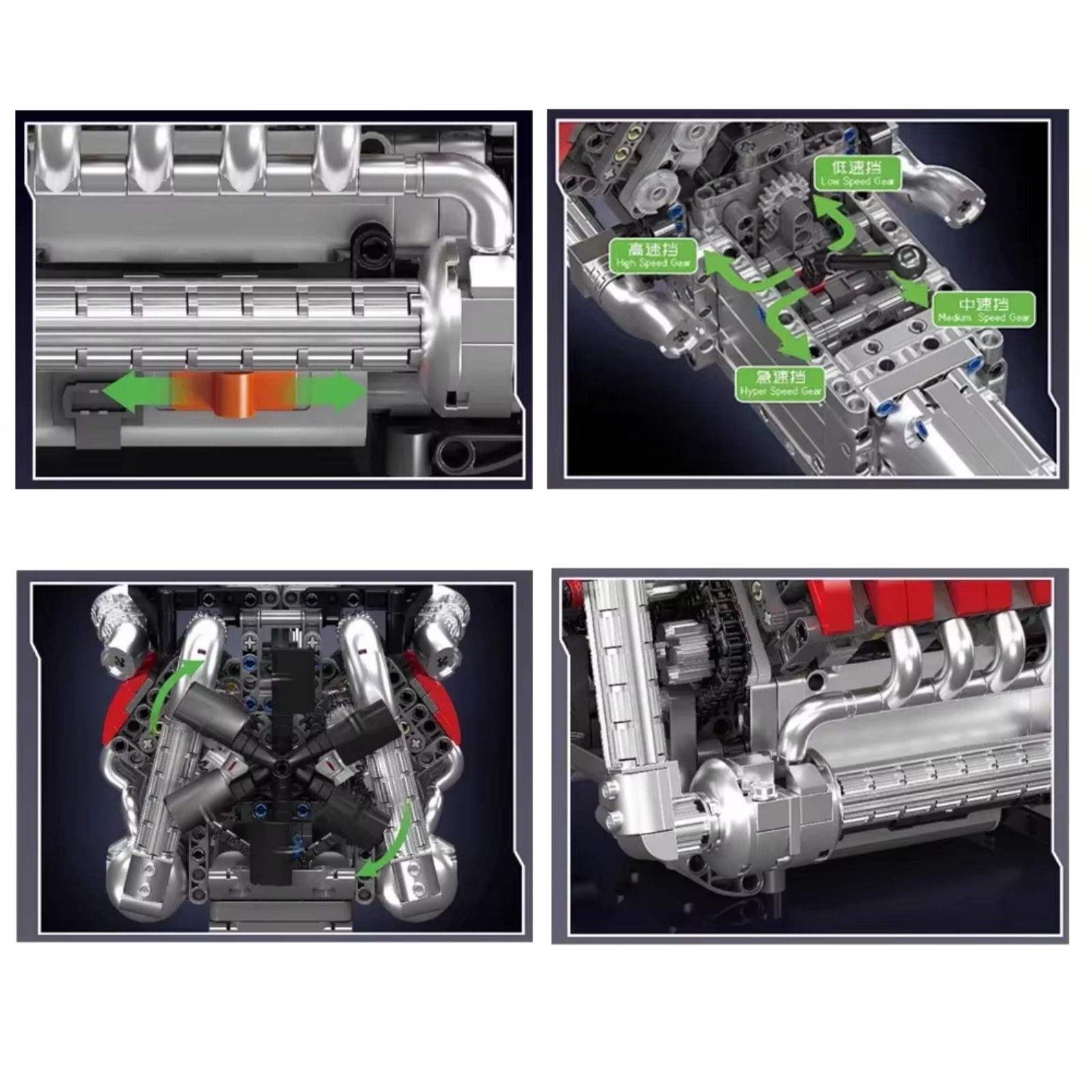Mould King 10203 MB Merc V8 En - Model Kit V8 Engine のレビューと価格