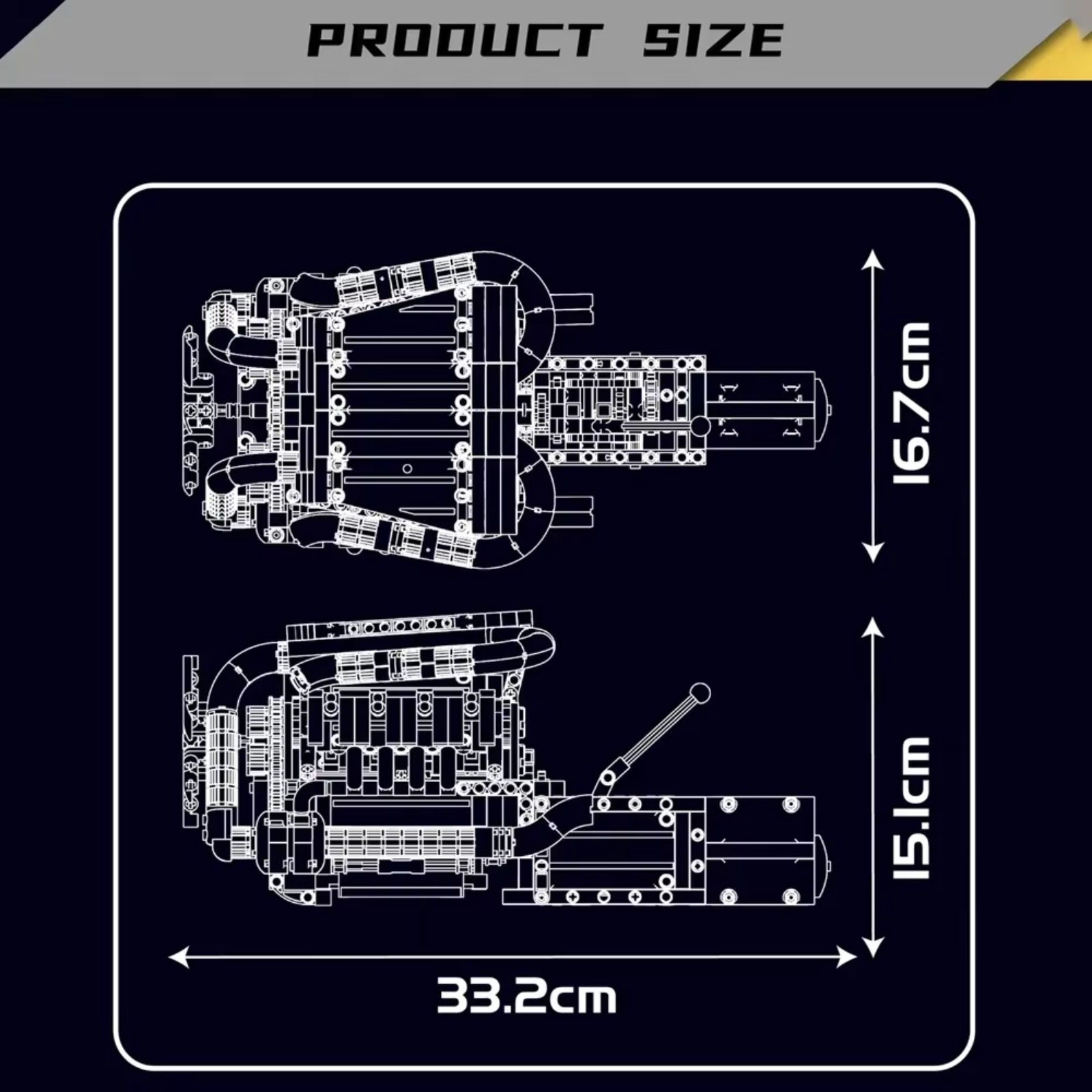 Mould King 10203 MB Merc V8 En - Model Kit V8 Engine のレビューと価格