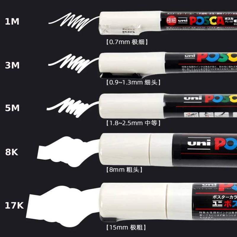 Posca White Marker Brush, Perm - Model Kit Markers のレビューと価格