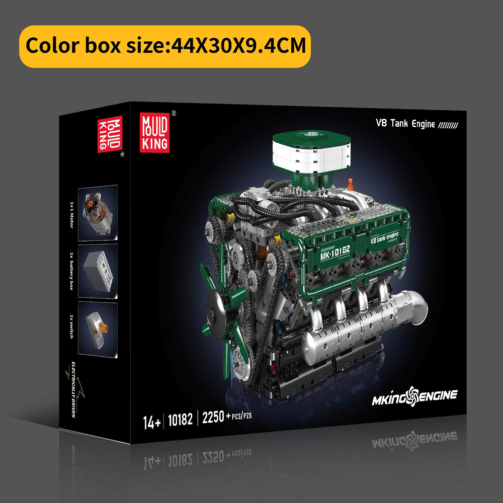 Mould King 10182 V8 Tank Engin - Model Kit V8 Engine のレビューと価格