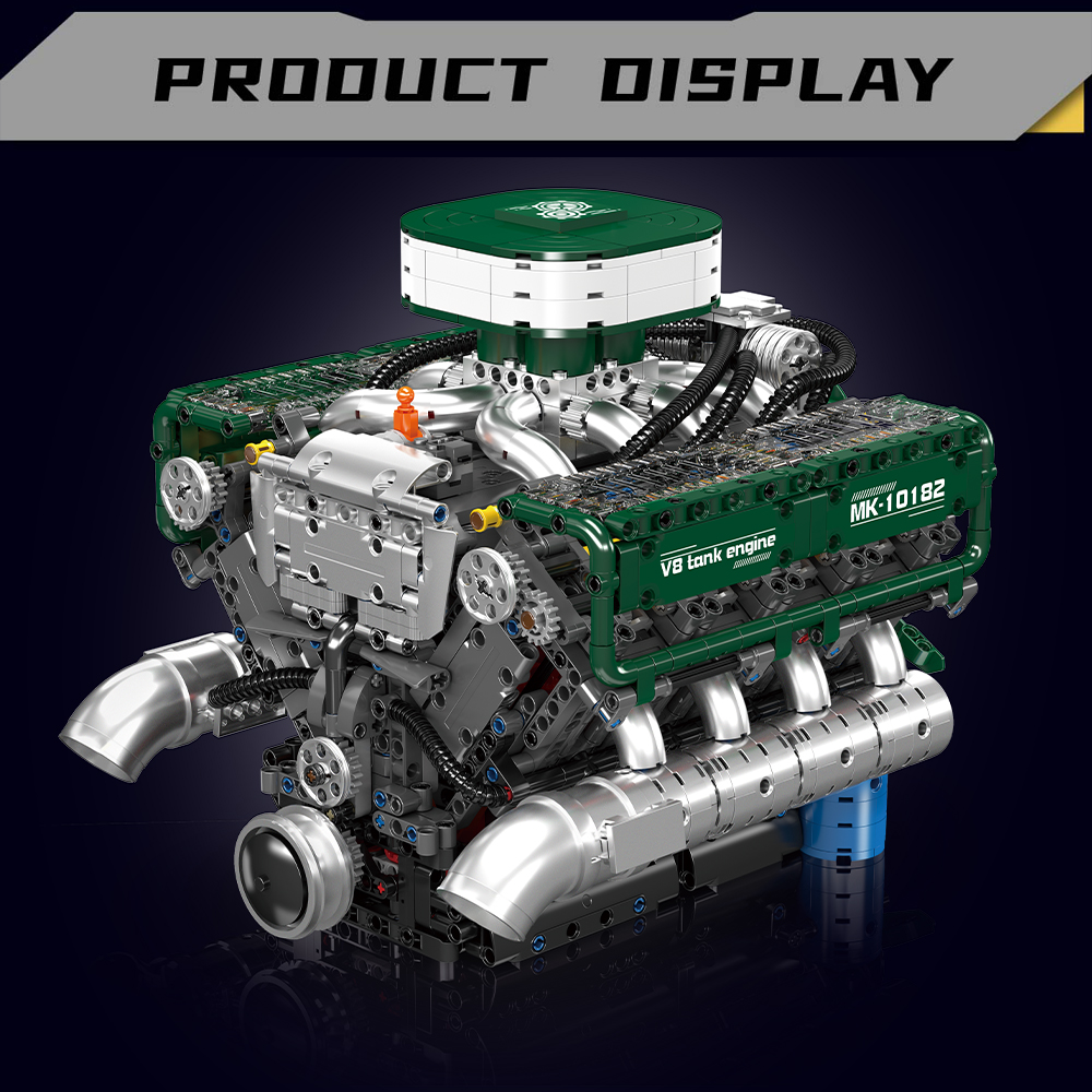 Mould King 10182 V8 Tank Engin - Model Kit V8 Engine のレビューと価格