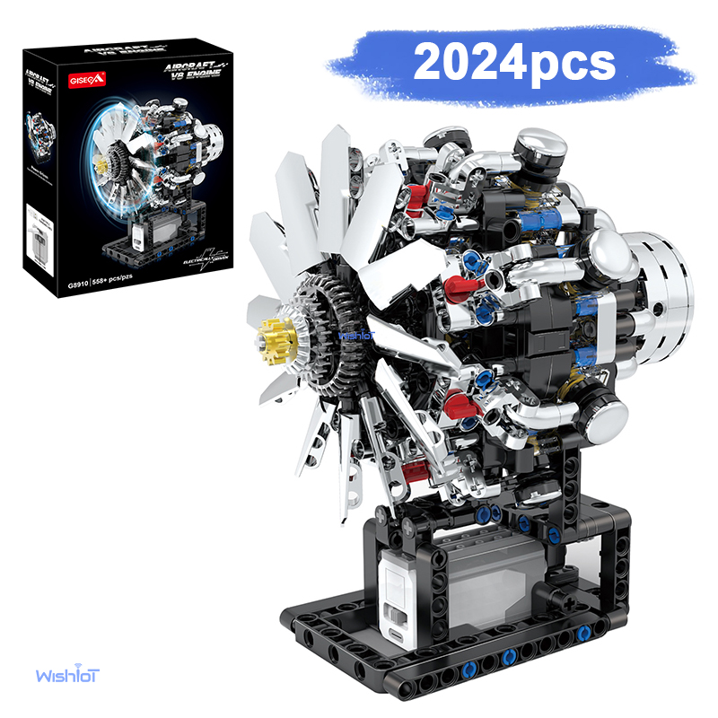G8910 Aviation V8 Engine 558pc - Model Kit V8 Engine のレビューと価格
