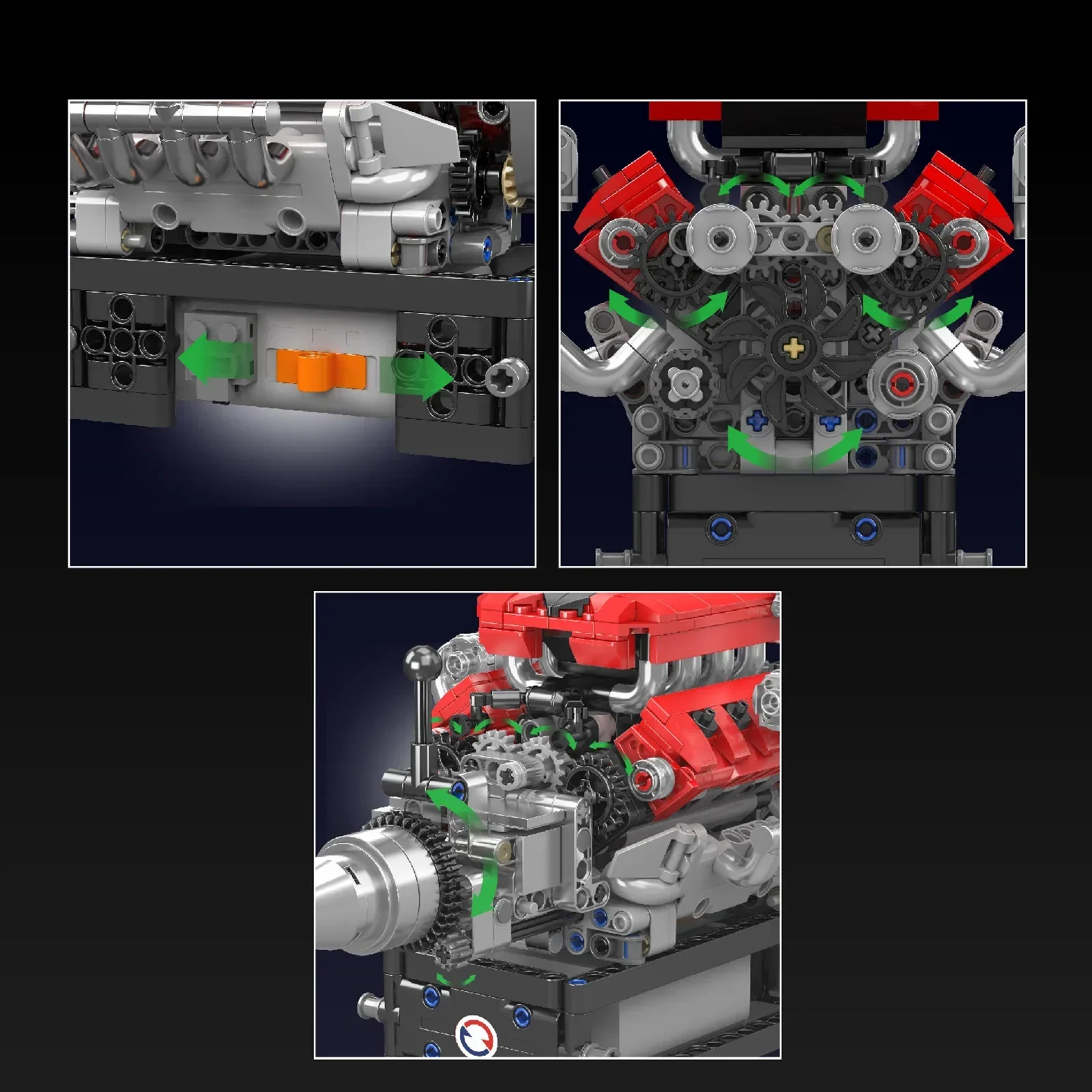 10204 750 Pcs MOULD KING V8 En - Model Kit V8 Engine のレビューと価格