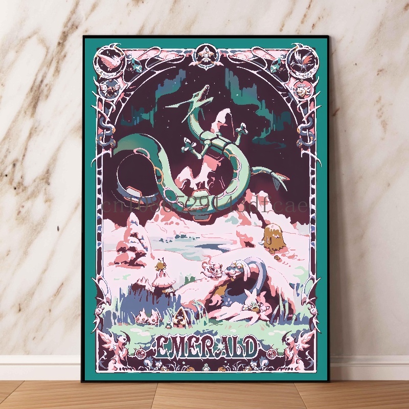 Pokemon Retro Cartoon Poster C - Model Kit Rayquaza のレビューと価格