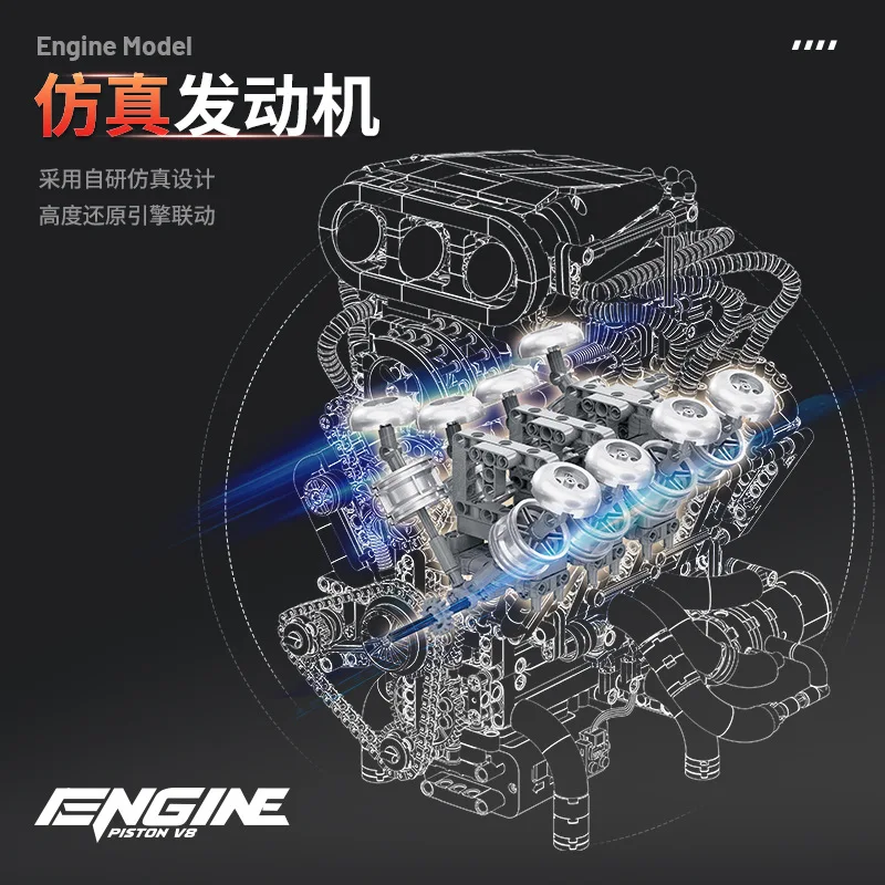 V8 Engine Model Building Kit,  - Model Kit V8 Engine のレビューと価格