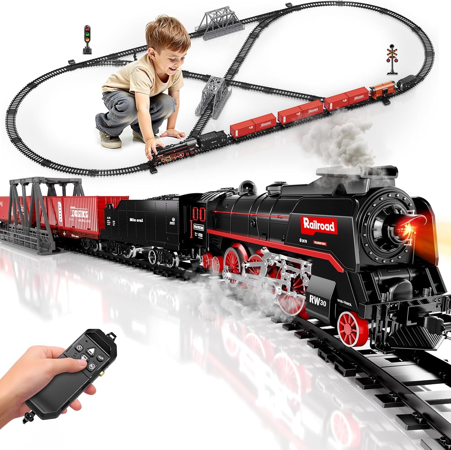 Model Train Set, Remote Contro - Model Kit Locomotive のレビューと価格