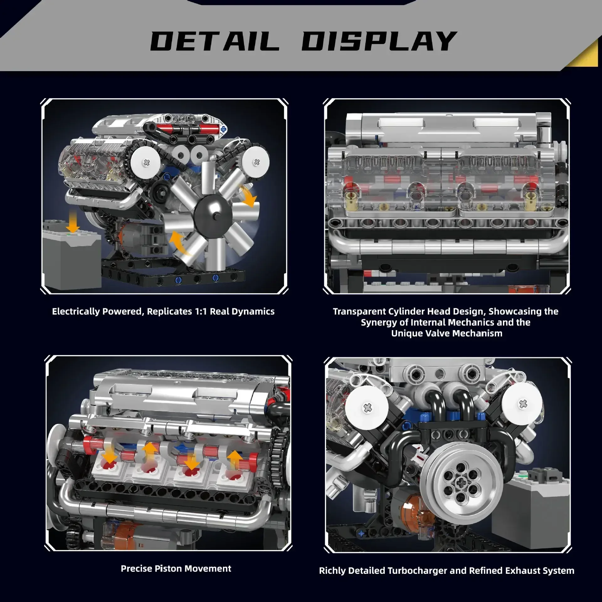 Mould King V8 Engine Building  - Model Kit V8 Engine のレビューと価格