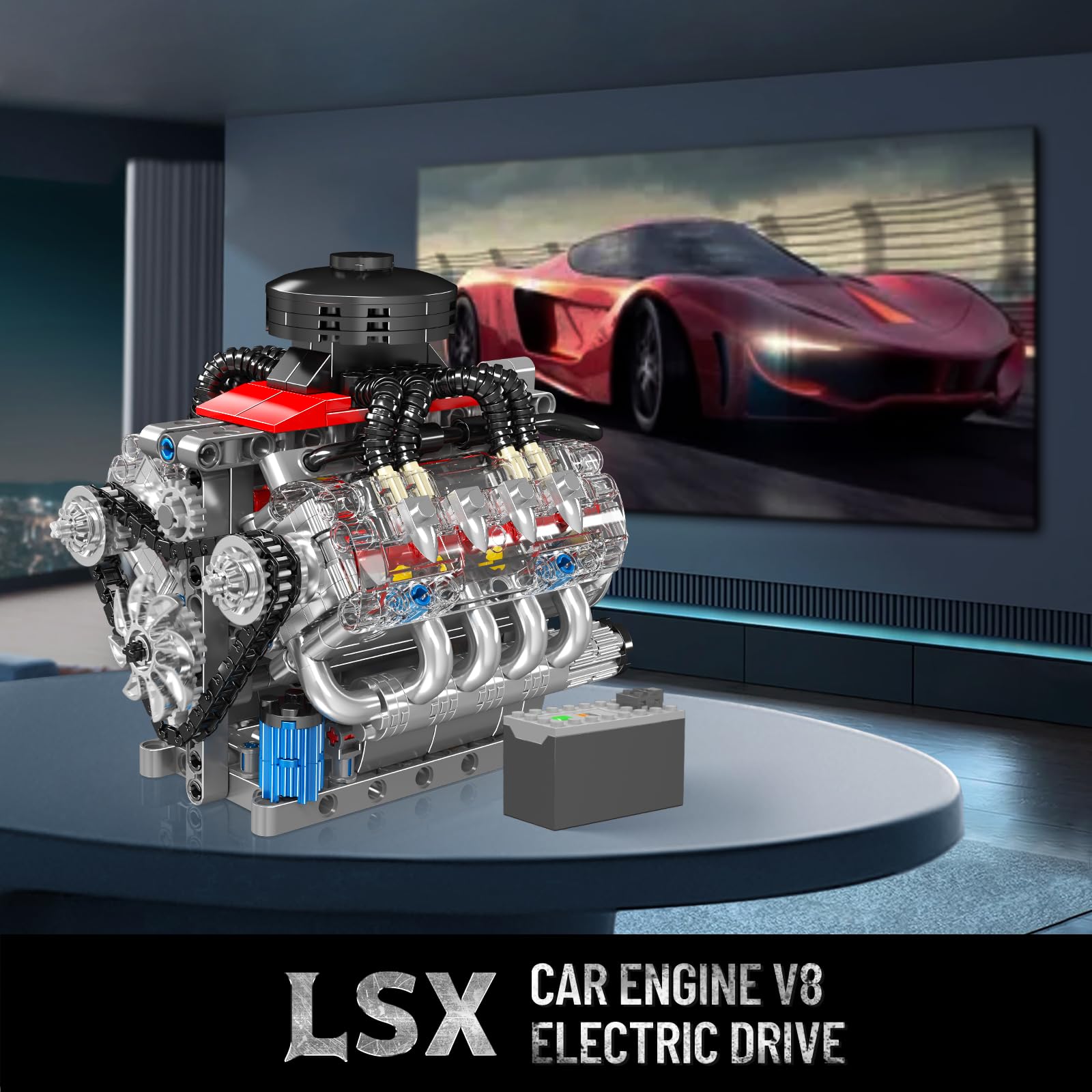 V8 Engine Building Blocks Sets - Model Kit V8 Engine のレビューと価格