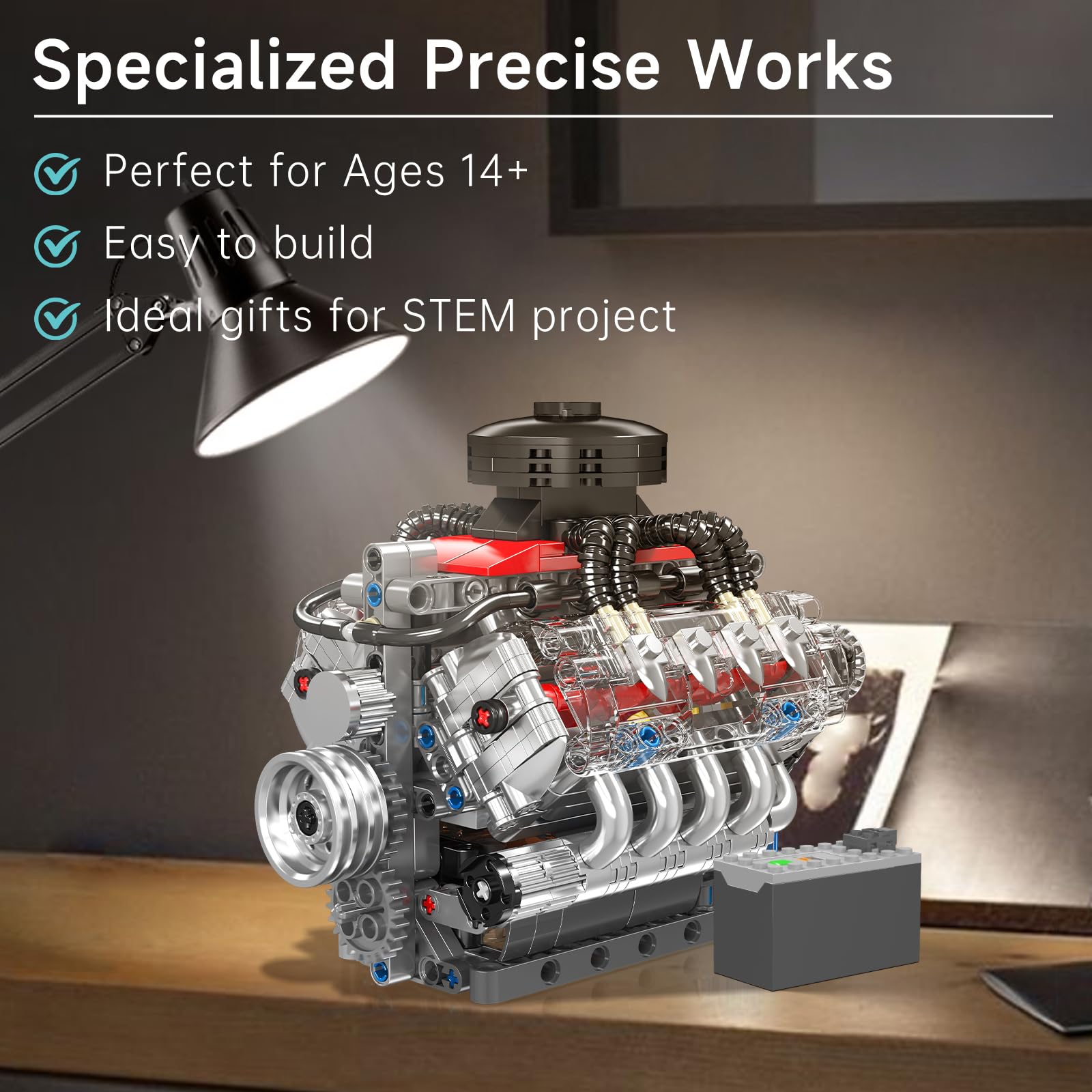 V8 Engine Building Blocks Sets - Model Kit V8 Engine のレビューと価格