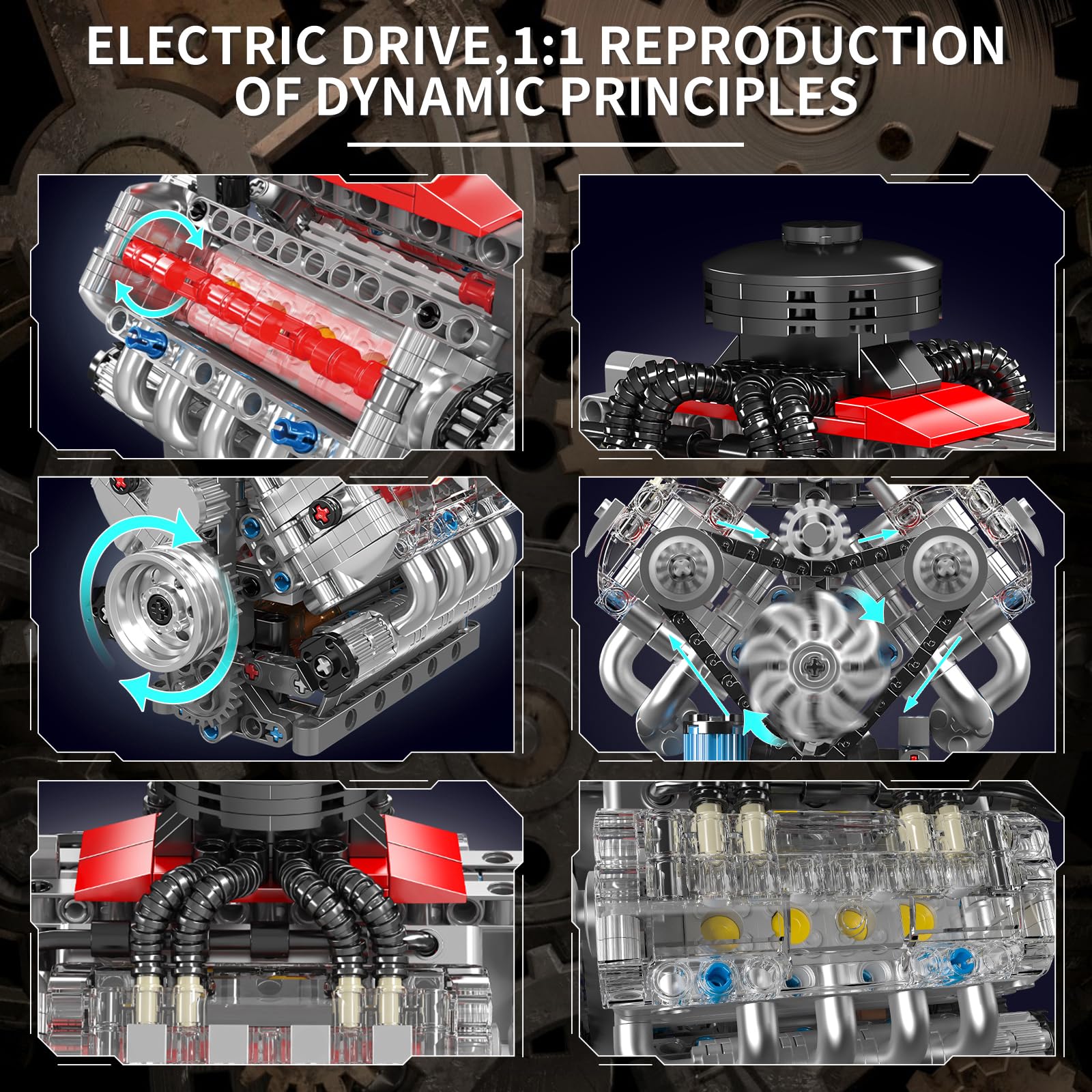 V8 Engine Building Blocks Sets - Model Kit V8 Engine のレビューと価格