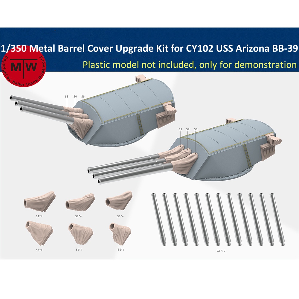 1/350 Scale Metal Barrel Cover - Model Kit Uss Arizona のレビューと価格
