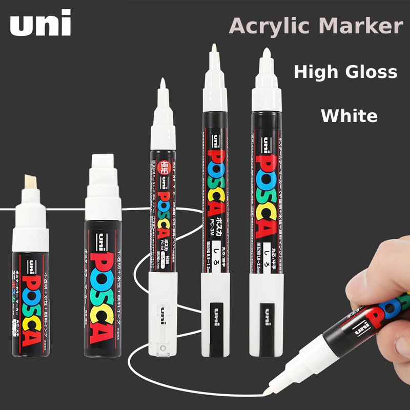 UNI Posca White Waterproof Per - Model Kit Markers のレビューと価格