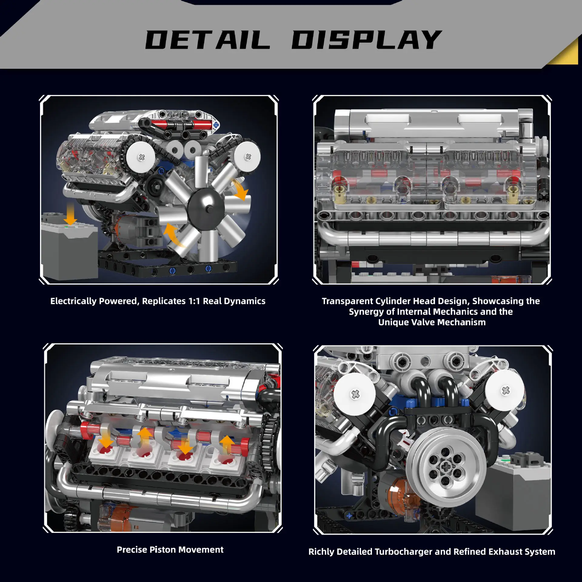 MOULD KING 10088 V8 Engine Bui - Model Kit V8 Engine のレビューと価格