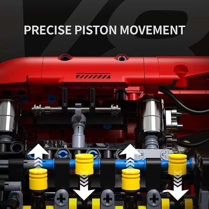 1370pieces V8 Engine Building  - Model Kit V8 Engine のレビューと価格