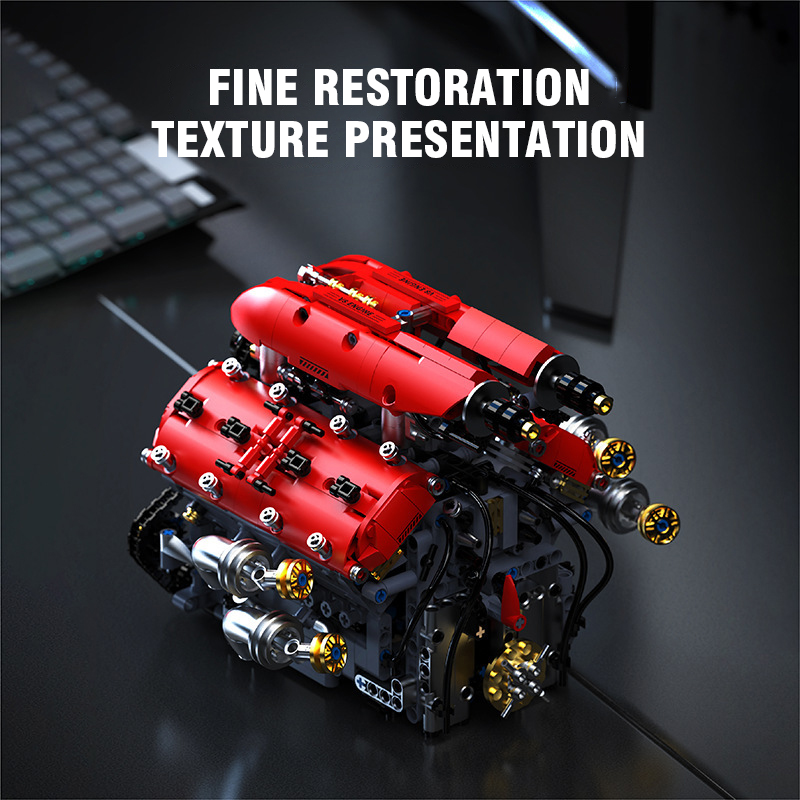 1370pieces V8 Engine Building  - Model Kit V8 Engine のレビューと価格