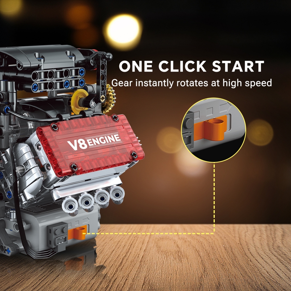 478PCS Creative V8 Engine Mode - Model Kit V8 Engine のレビューと価格