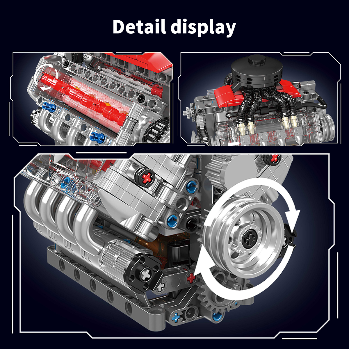 V8 Engine Building Blocks Kit  - Model Kit V8 Engine のレビューと価格