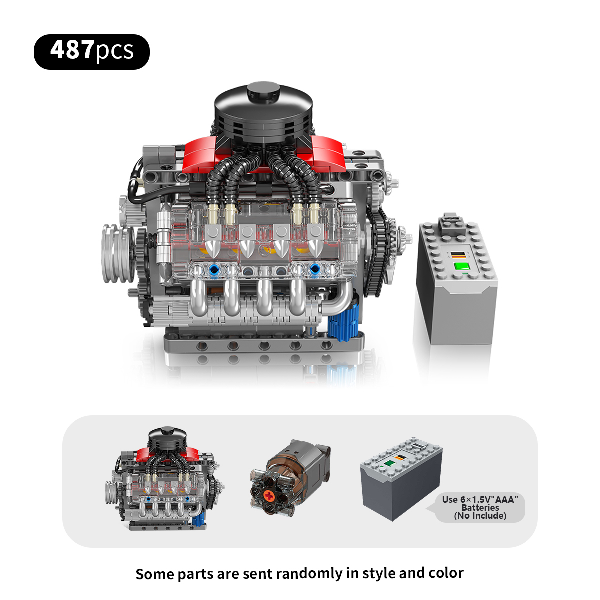 V8 Engine Building Blocks Kit  - Model Kit V8 Engine のレビューと価格