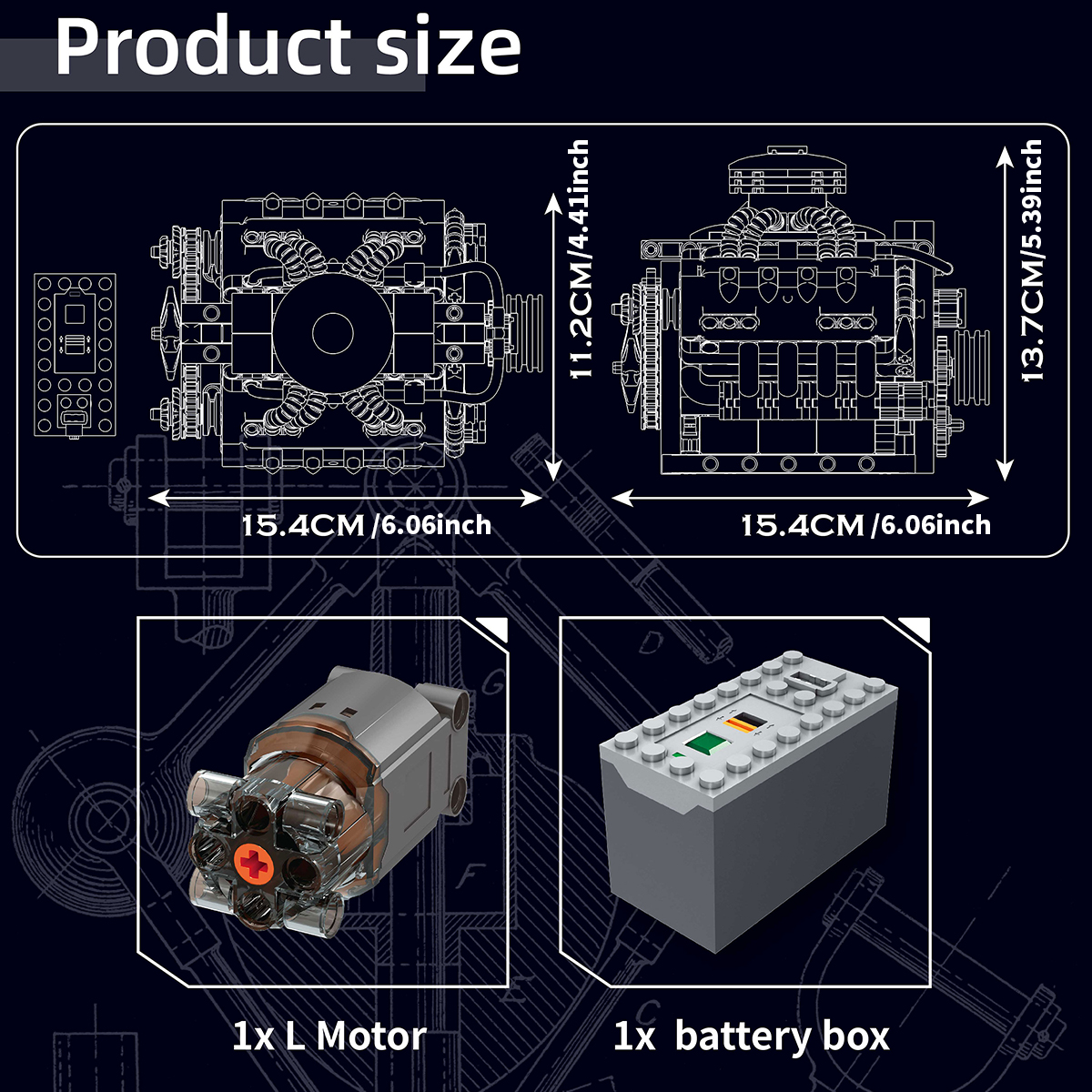 V8 Engine Building Blocks Kit  - Model Kit V8 Engine のレビューと価格