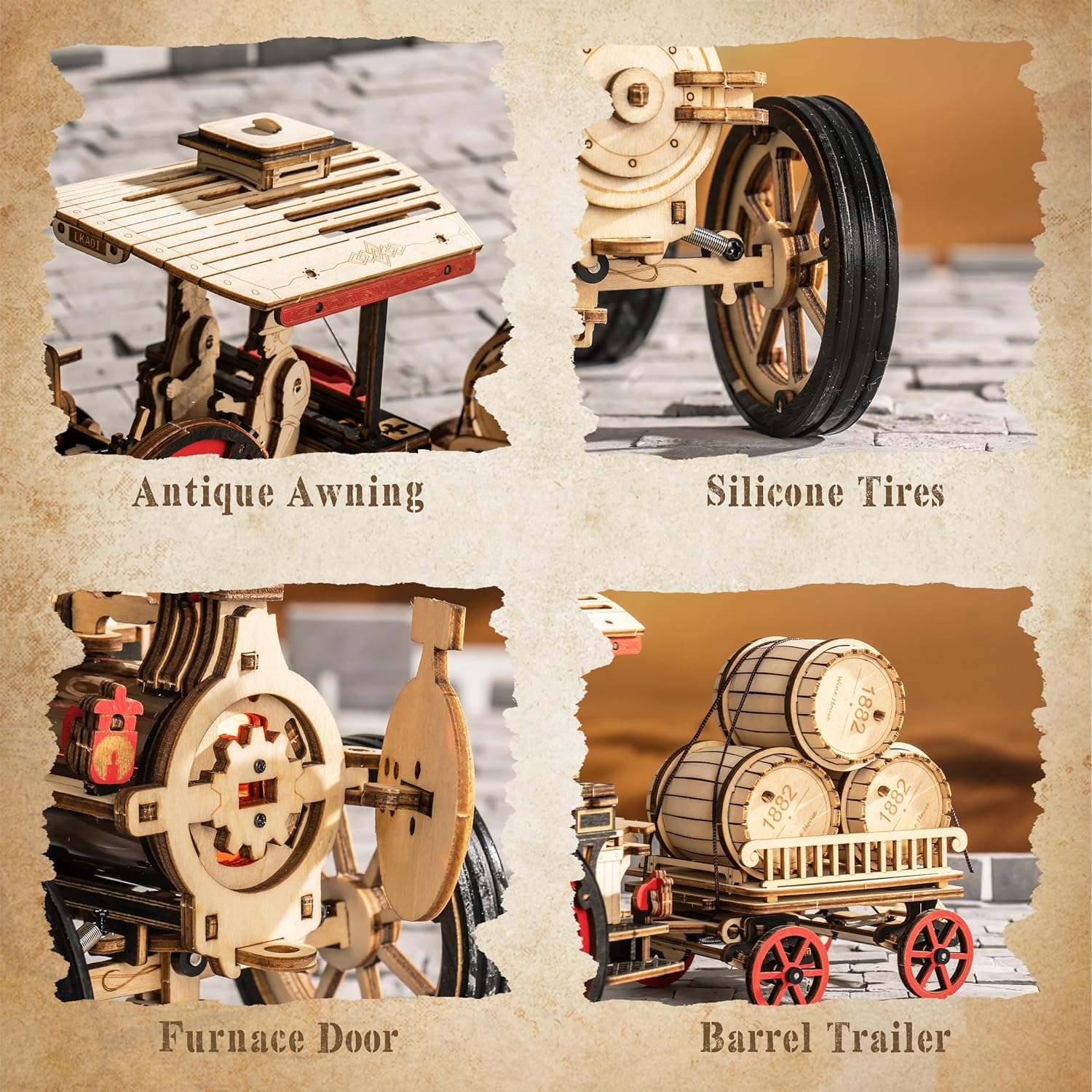 Robotime Rokr Car Model Buildi - Model Kit Locomotive のレビューと価格
