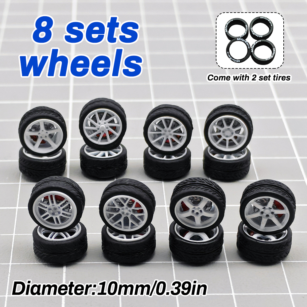 1/64 Model Car Wheels Tires 8  - Model Kit Cars のレビューと価格