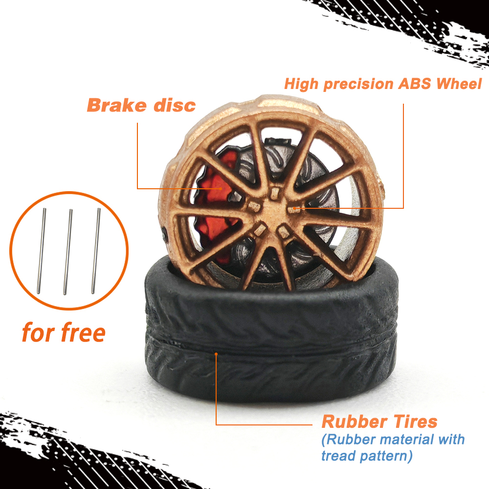 1/64 Model Car Wheels Tires 8  - Model Kit Cars のレビューと価格