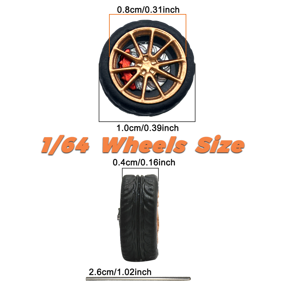 1/64 Model Car Wheels Tires 8  - Model Kit Cars のレビューと価格