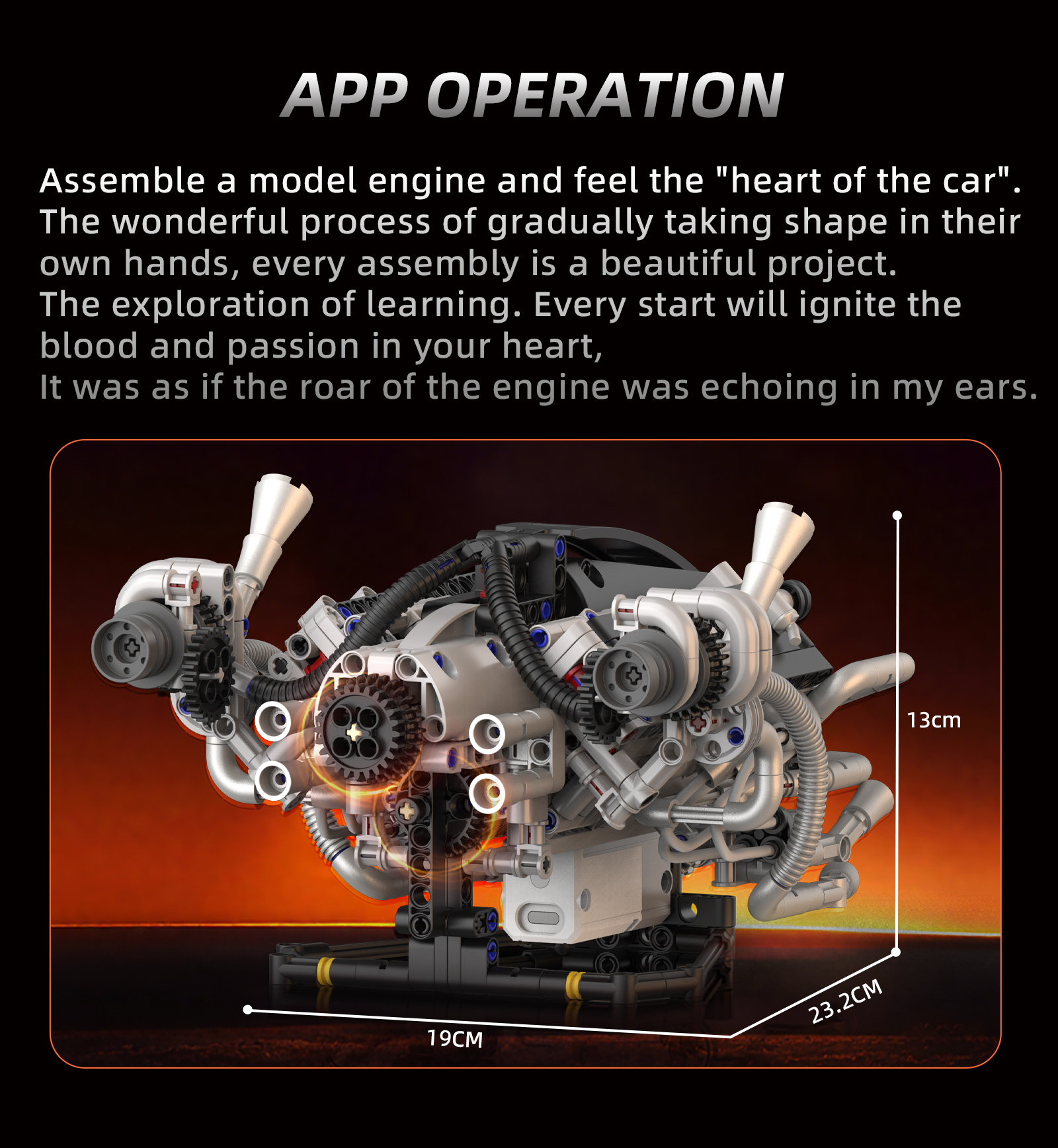 K96213 770pcs V8 Engine Model  - Model Kit V8 Engine のレビューと価格