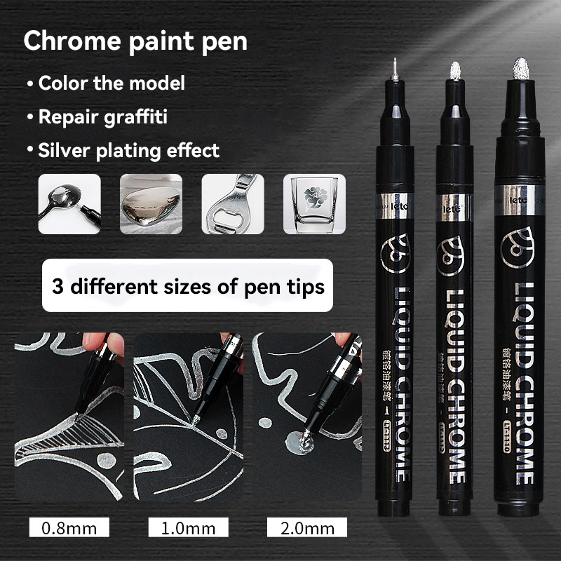 1-6pcs Chrome Pen Marker Mirro - Model Kit Markers のレビューと価格
