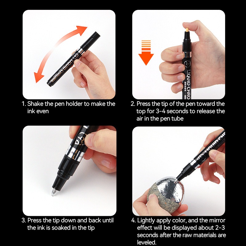 1-6pcs Chrome Pen Marker Mirro - Model Kit Markers のレビューと価格